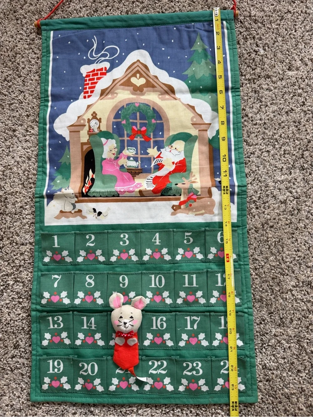 You are purchasing a Vintage Avon Countdown to Christmas Advent Calendar Wall Ha